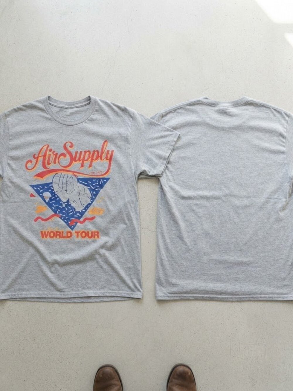 Air Supply World Tour 2026 Gray T-Shirt S-4XL